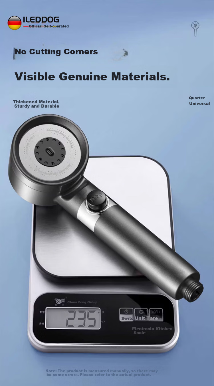 ILeddog [Germany] Dual Turbocharged Shower Head Multi-Function Filtered Handheld Shower Set DP-01 15
