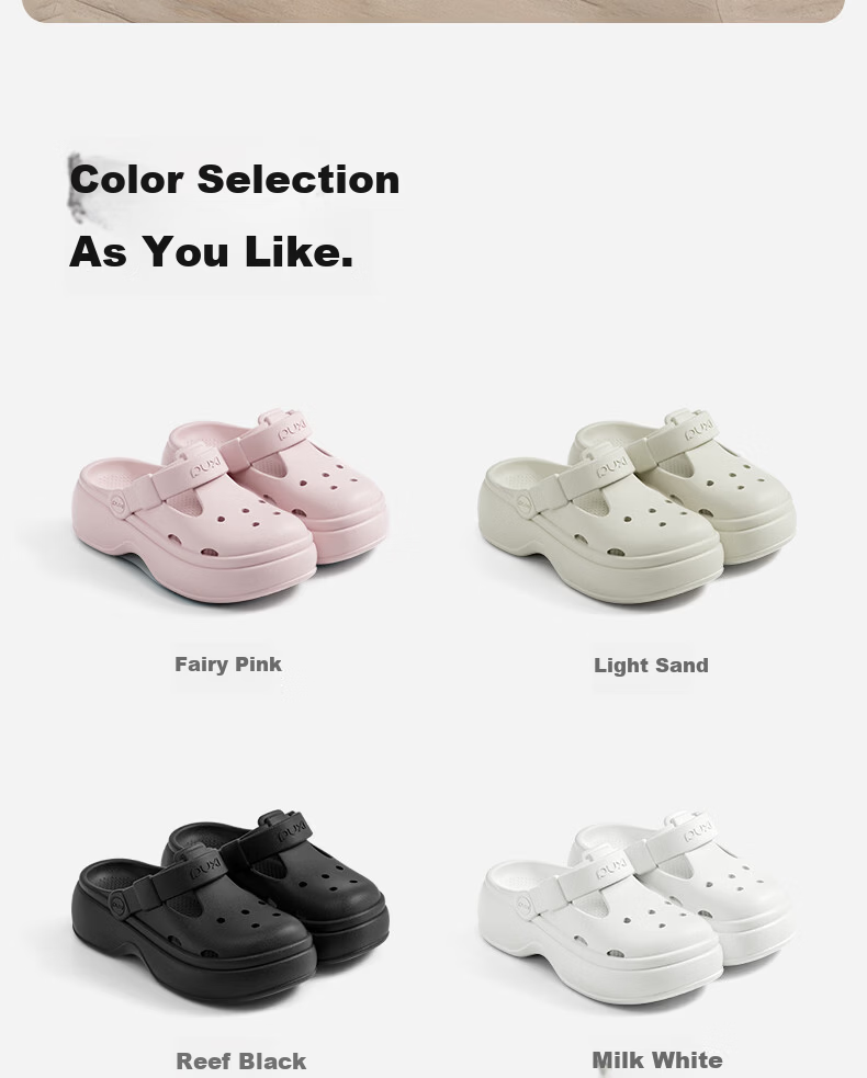 Puxi Soft Sole Hollow Light-Reflective EVA Summer 2026 Women's Sandals Outdoor Beach Closed-Toe Slippers 4