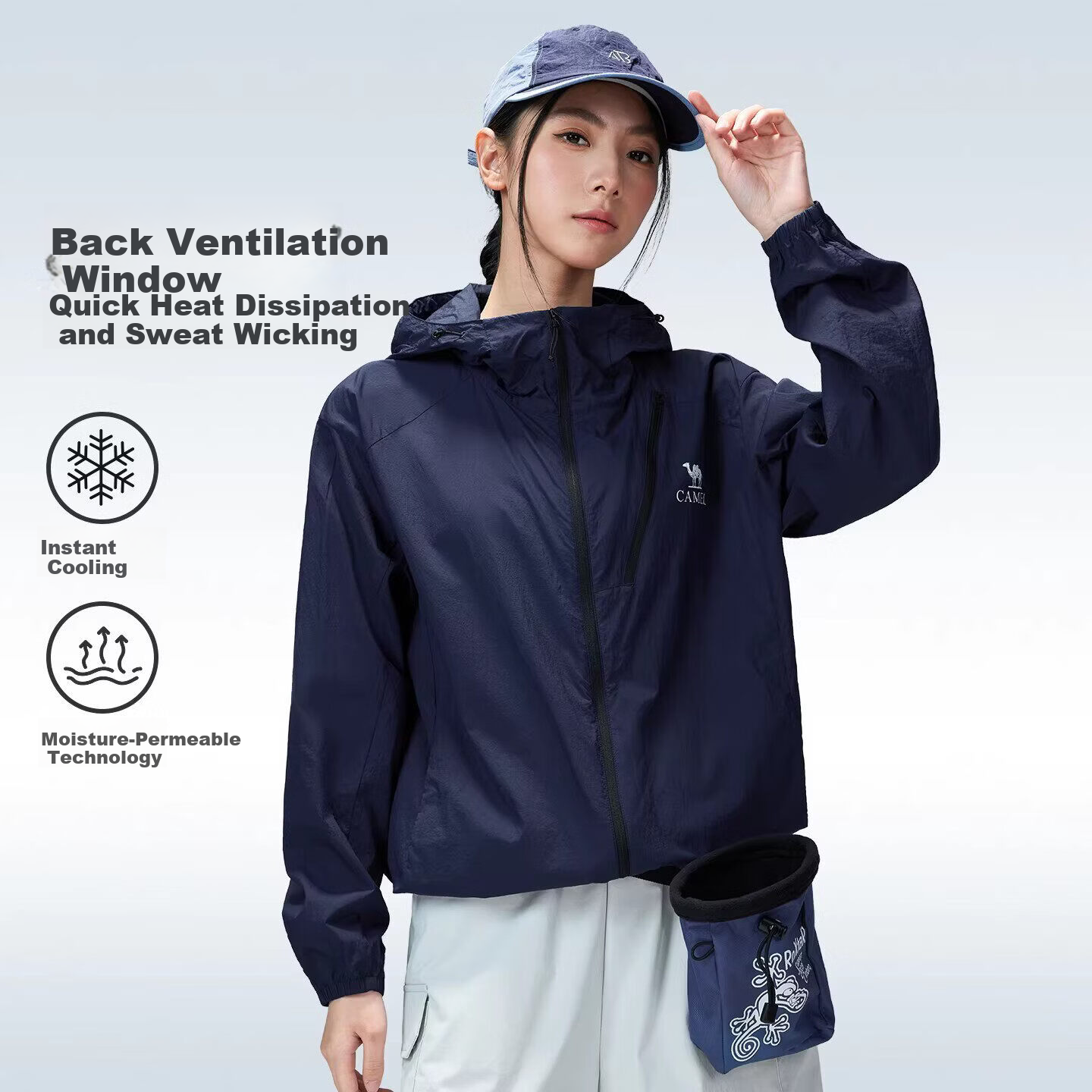 CAMEL Outdoor Sun Protection Jacket 2026 Spring Summer New Unisex Ice Cooling Breathable Durable Sunproof Sports Coat 5134