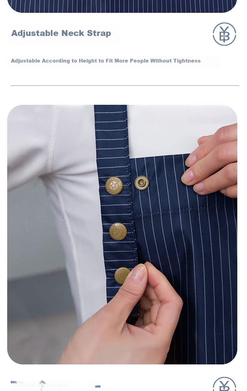 Bingyou Premium Master Edition Apron Waterproof Oil-Resistant Workwear Kitchen Restaurant Home Use Popular Cooking Apron 5