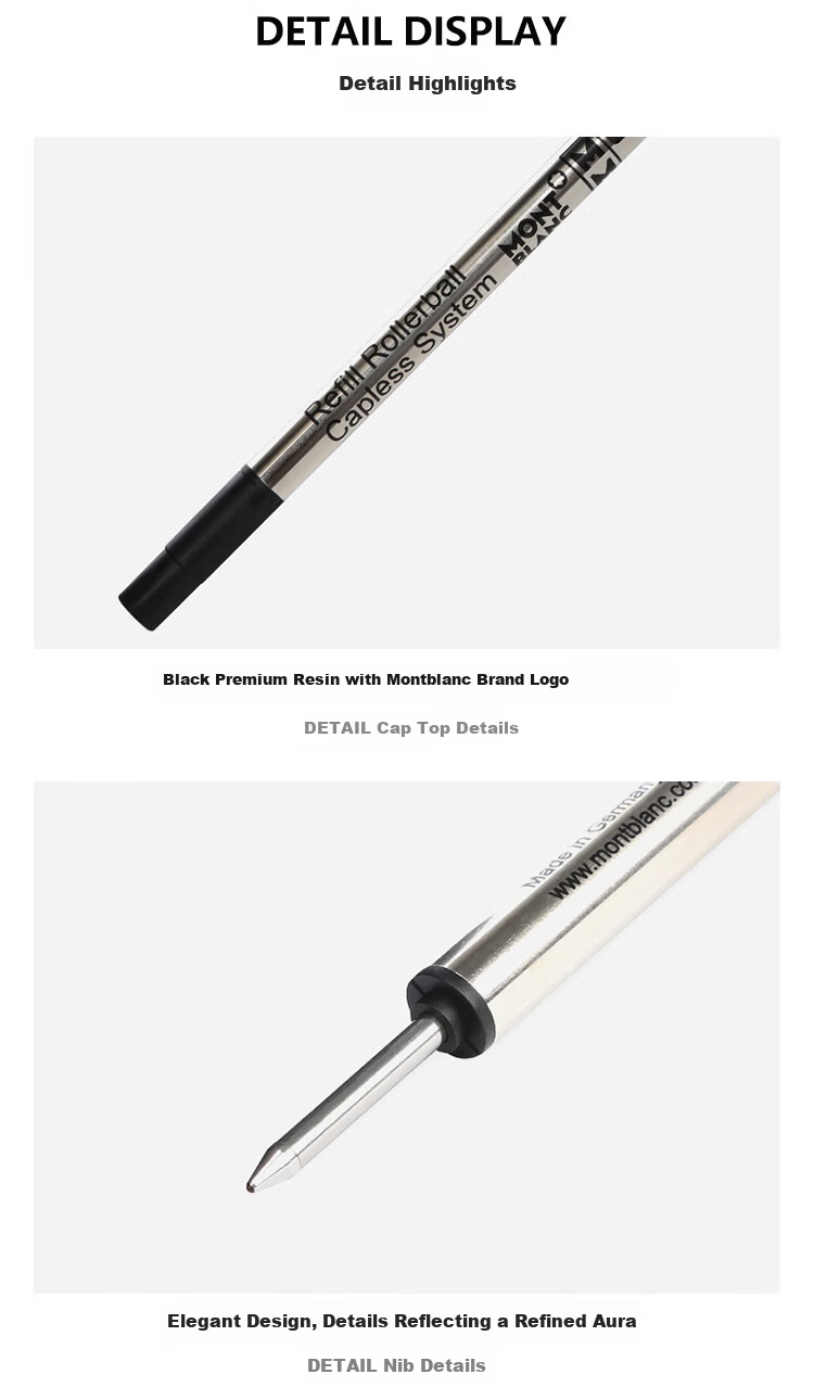 Montblanc M Series Black Signature Pen Refill M Nib 113777/128242 Single Pack [Gift] 4