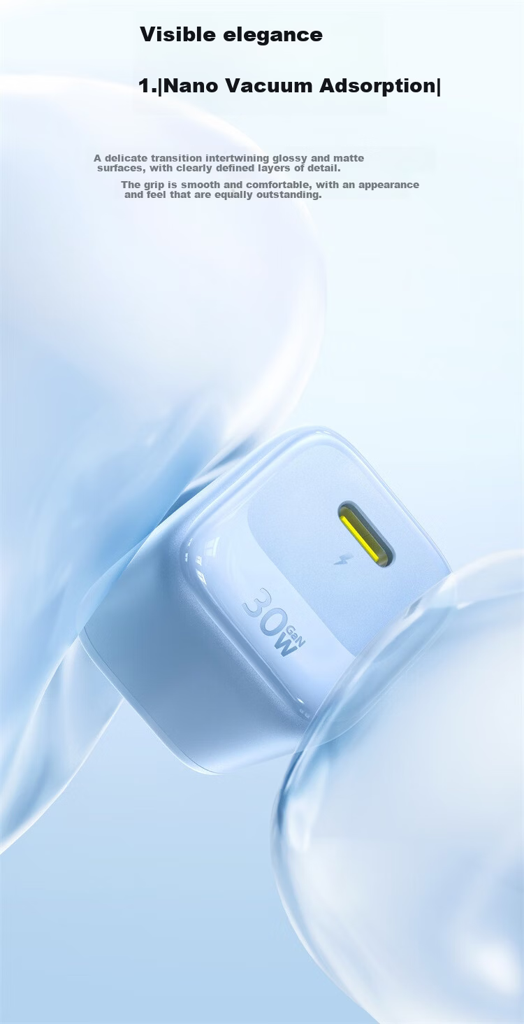 Baseus Little Ice 30W GaN Charger for Apple iPhone 17/16 Pro Max/15/14/13 iPad Fast Charging White 11