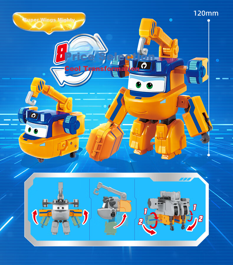 AULDEY Super Wings Transforming Robot Engineer Dodo Tool Set Pretend Play Children's Day Gift 11