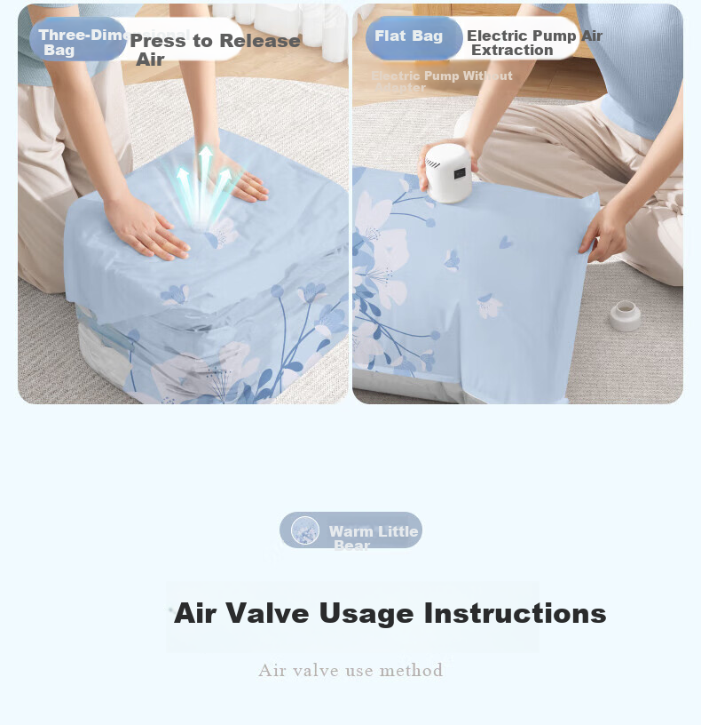 Antu Vacuum Compression Storage Bag for Quilt and Clothes, Sealed Bag for Cotton Quilt, Special Vacuum Storage Tool for Down Jackets 10