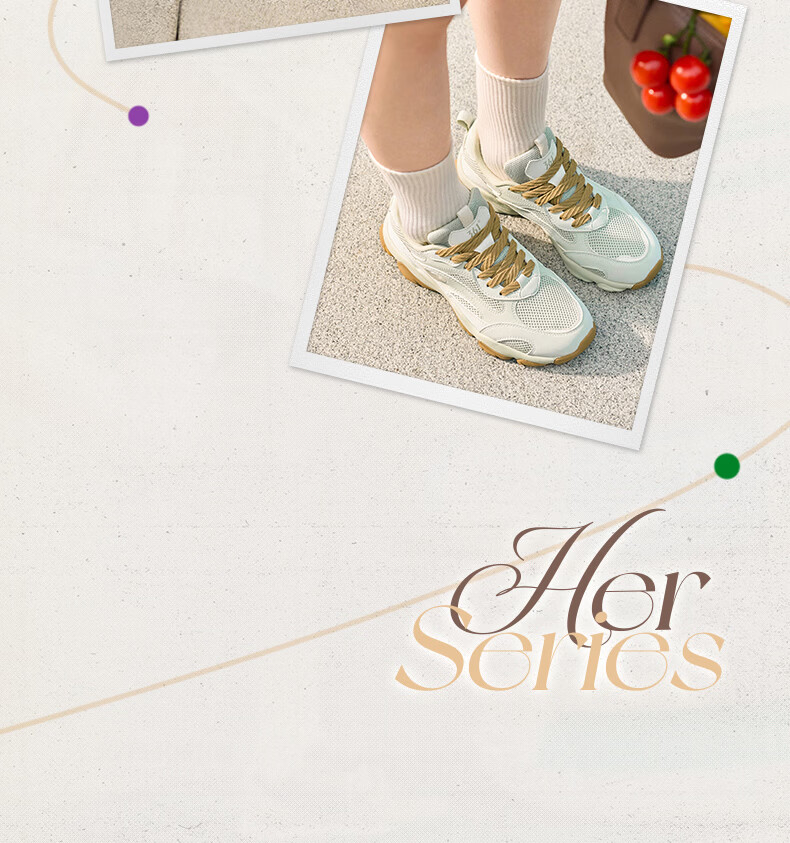 361° Women's Summer Thin-Soled Casual Shoes Breathable Mesh Sports Shoes Retro Dad Sneakers 682636763-3 4