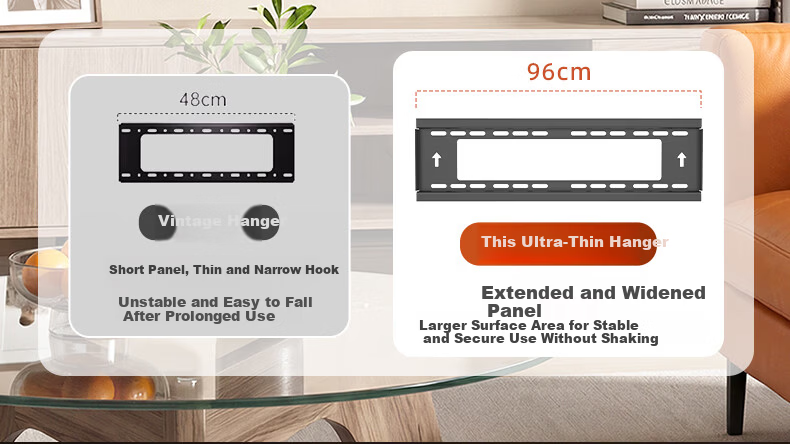 Aizhiri TV Wall Mount Bracket (85-120 inch) Thickened Ultra-thin Wall-mounted TV Stand Compatible with Xiaomi Samsung Hisense TCL Thunderbird Skyworth and More 5