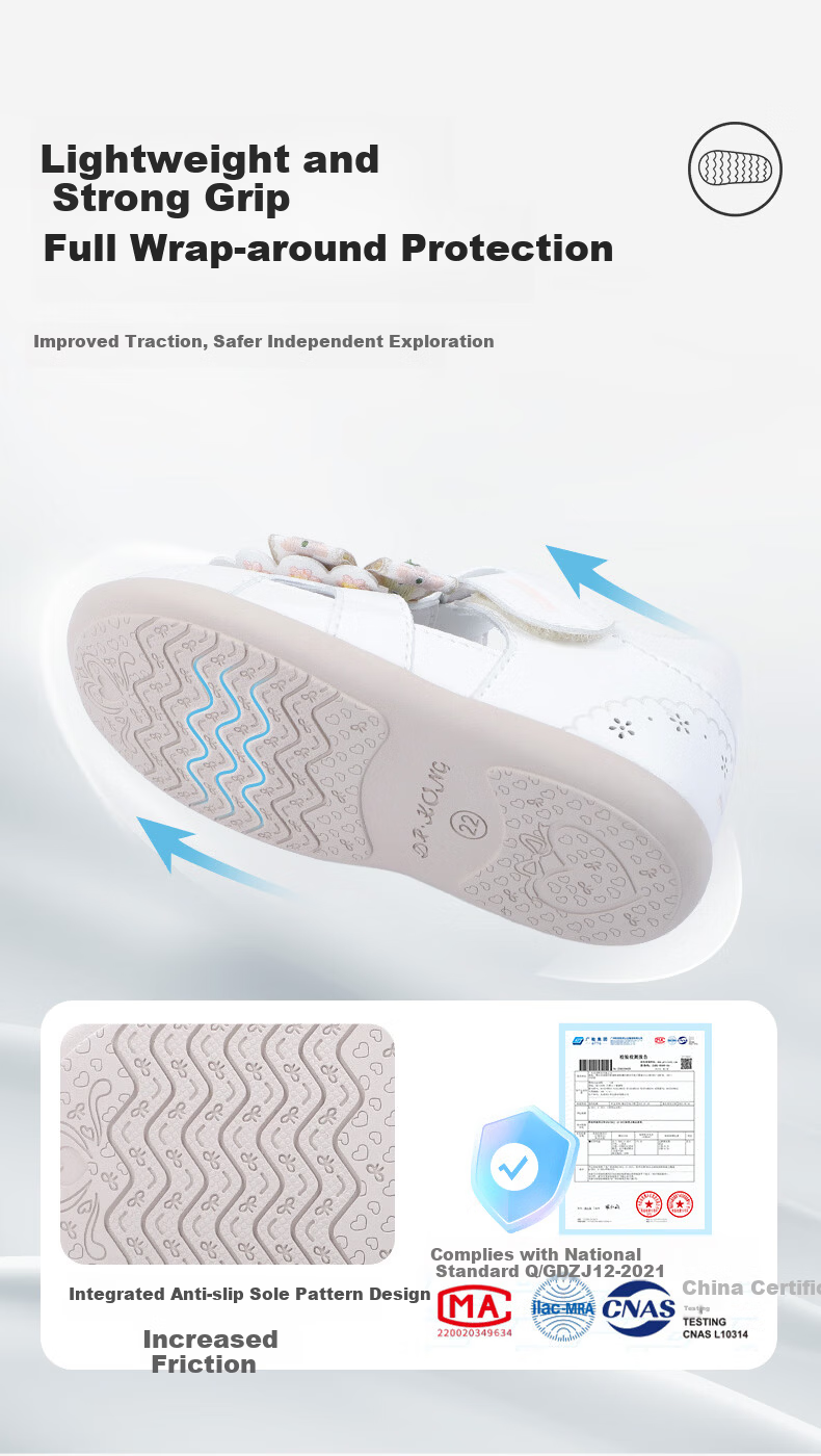 Dr. Jiang Toddler Walking Shoes Summer Girls Baby Cute Princess Children's Sandals 2S13A2027BW Beige/Blue Size 19 3