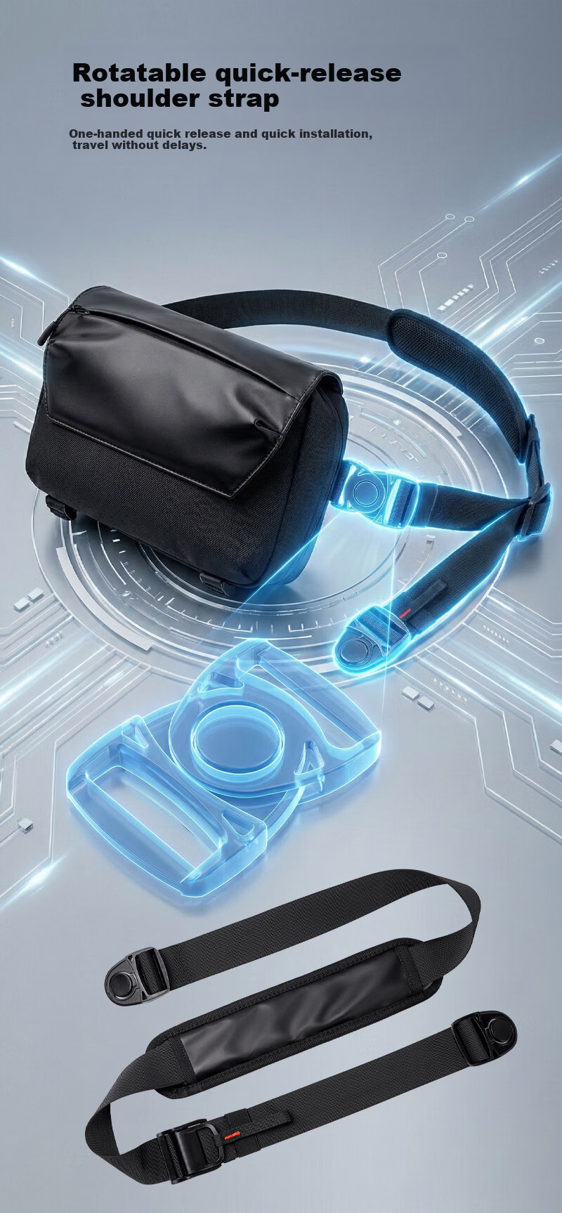 JD Jingzao Explorer Pro Crossbody Chest Bag Waist Bag Shoulder Bag for Men and Women Tablet Switch Portable Messenger Bag 10