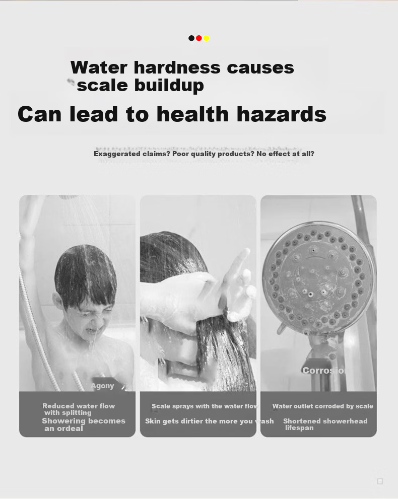 JROR [Germany] Shower Head Set Bathroom High-Pressure 3-Mode Shower Head with Hose 5