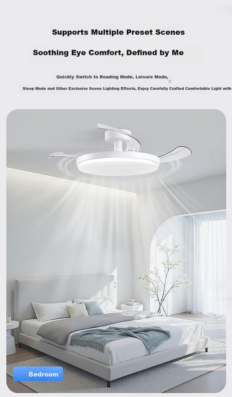 NVC LED Lighting Fan Light Integrated Ceiling Fan Light, Smart Control, Puri Full Spectrum, Level 1 Energy Efficiency, Healthy Light, 42-Inch, 60 Watts 19