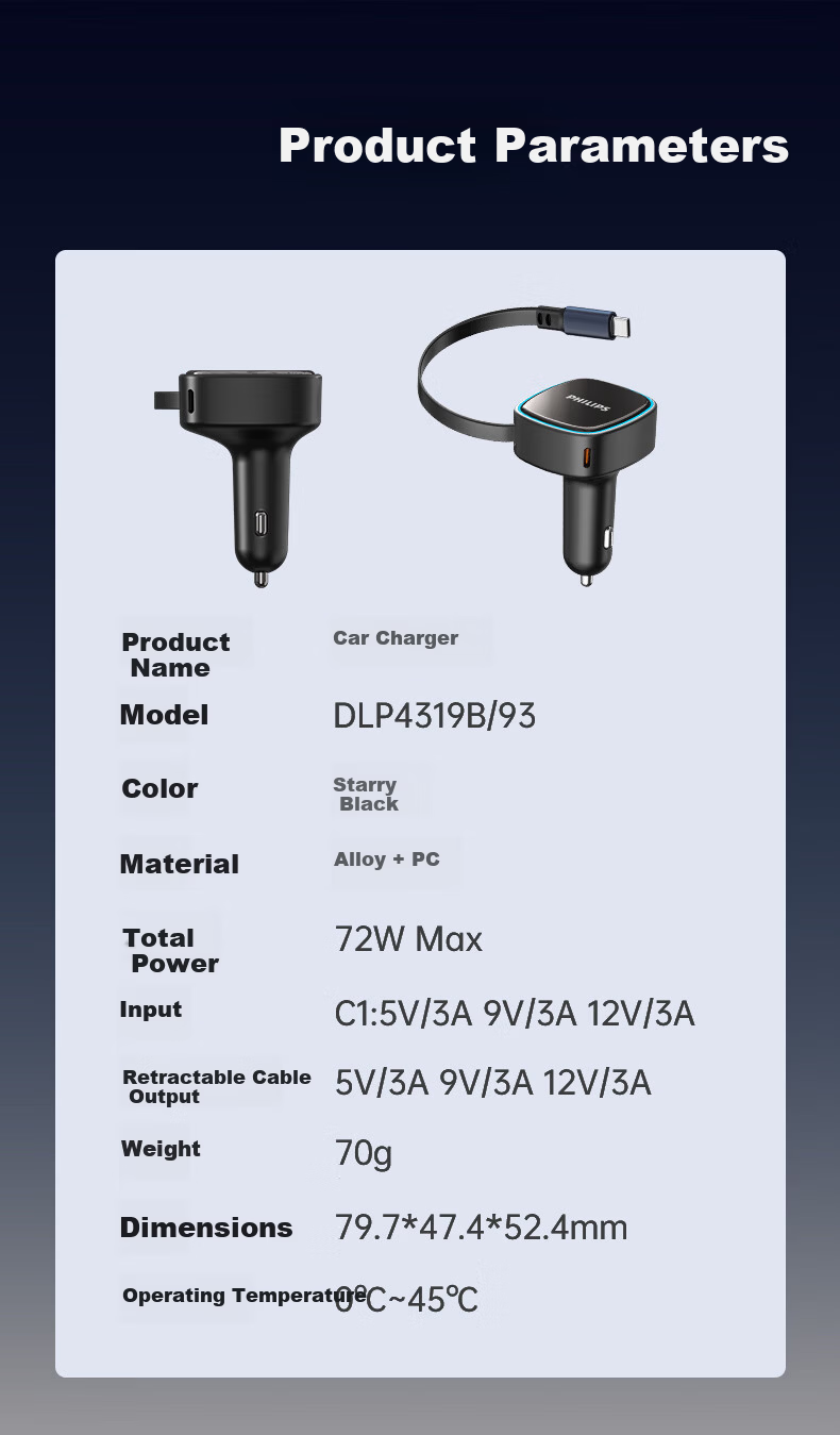 PHILIPS Car Phone Holder Vacuum Suction Magnetic Navigation Wireless Charger Stand Set 2326 10