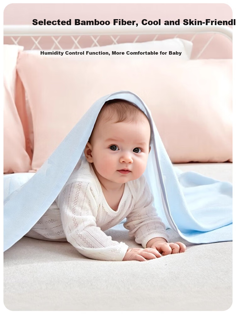 9i9 Baby Bamboo Fiber Blanket Children's Quilt Summer Thin Ice Silk Cooling Quilt Air Conditioning Quilt Nap Blanket 105*108 A39 Pink 2