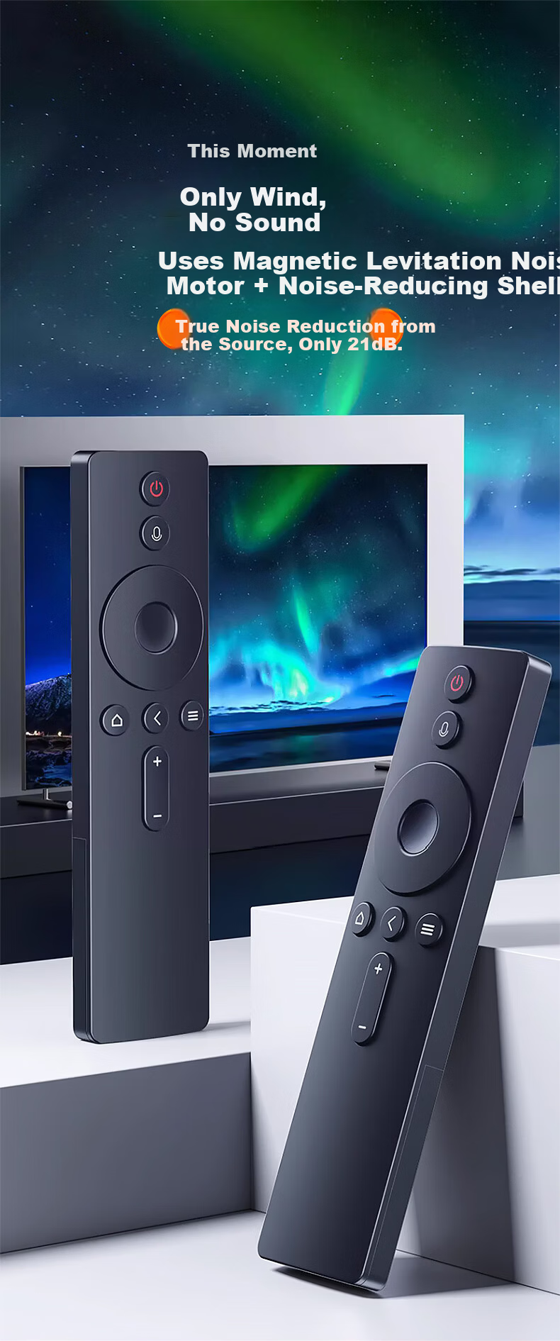 Jinling Shengbao Compatible Xiaomi TV Remote Control Xiaomi Box Remote 4A/4C/4X/4S Enhanced Version 1/2/1S/2S/3S Universal Bluetooth Voice Remote Control for TV Set-Top Box 1