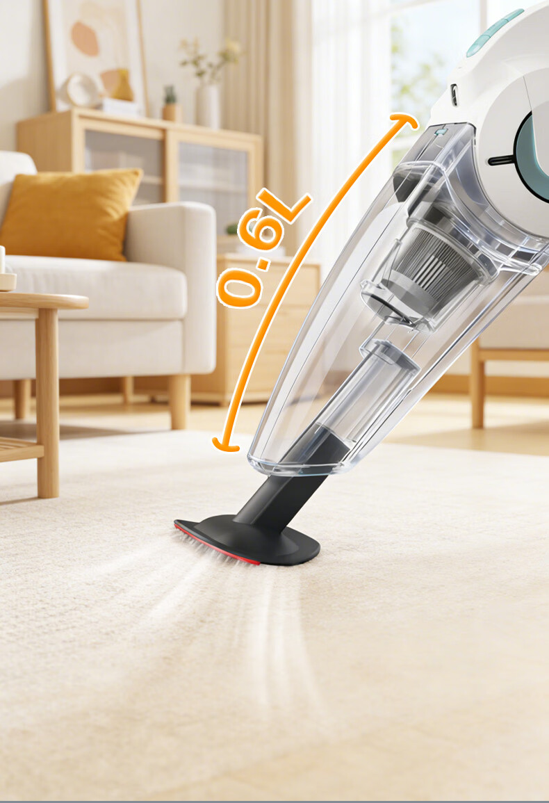 Aucma Car Vacuum Cleaner 600ml Dustbin Wireless Handheld High Suction Portable Mini Multi-functional Nozzle Powerful Dust Removal for Car Home Desktop Keyboard Cleaning 12