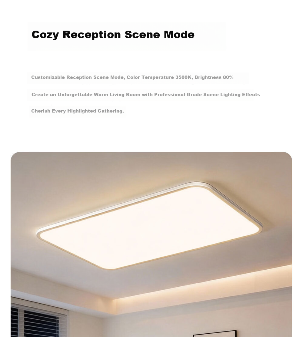 Kuka LED Ceiling Light Eye Protection Philips Aluminum Living Room Bedroom Simple 38cm Round [Installation Included] 29