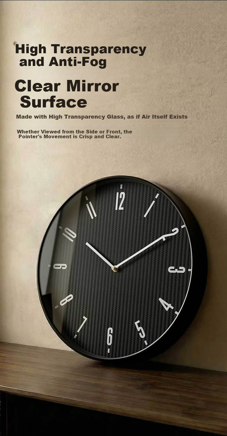 JD NeoCarbon Series T300 Carbon Fiber Silent Wall Clock Living Room 2026 New Home Premium 35cm 9