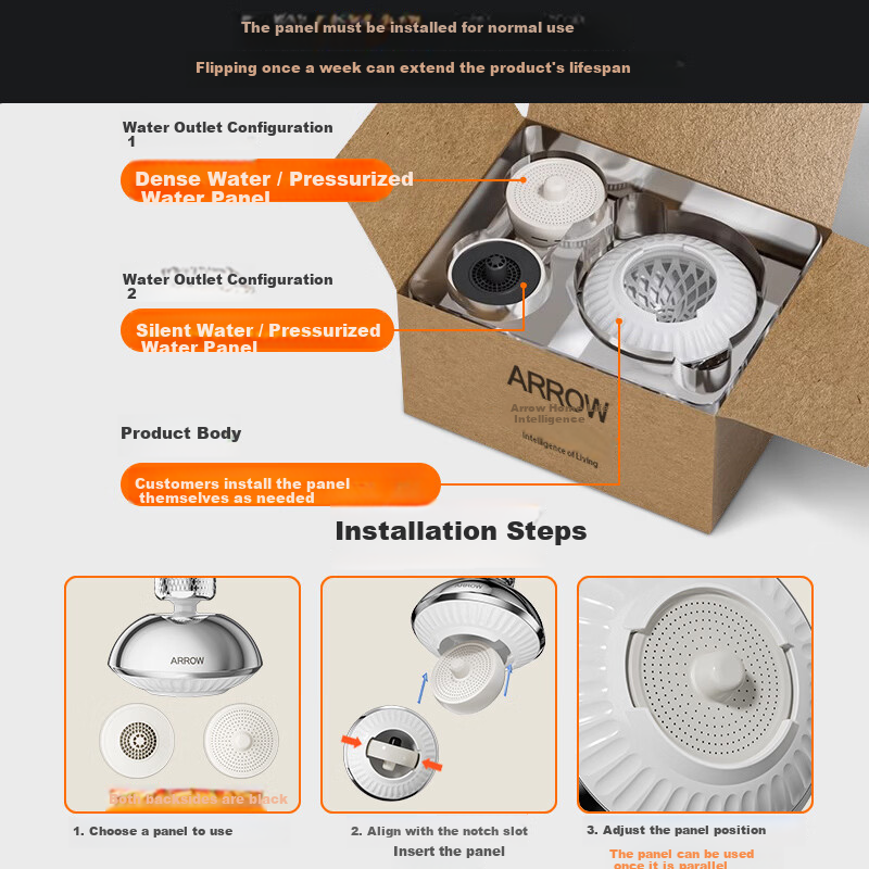 ARROW HT Small UFO Pressurized Splash-Proof Faucet Aerator Extender Dense Water Multi-Function 360°