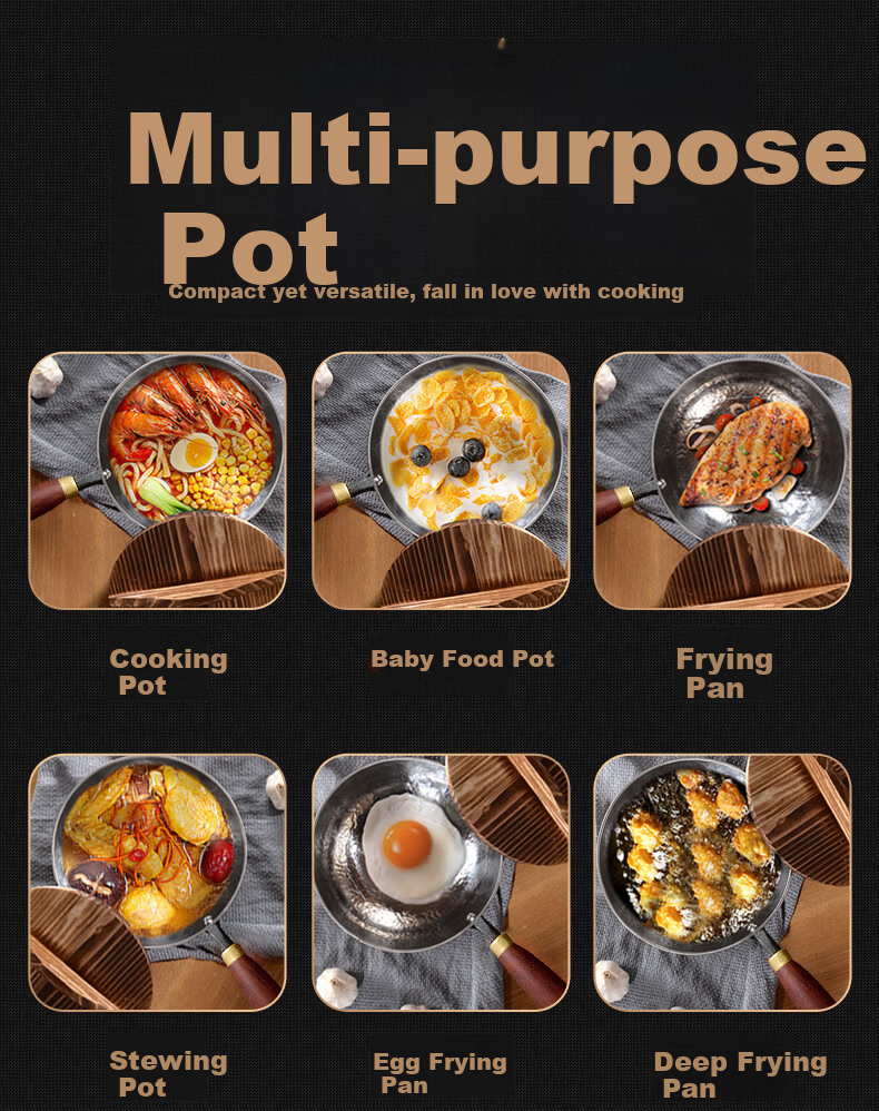 Lao Niejia 24cm Pure Titanium Milk Pot Shallow Soup Pot No Coating Instant Noodle Pot Baby Food Cooking Pot 14