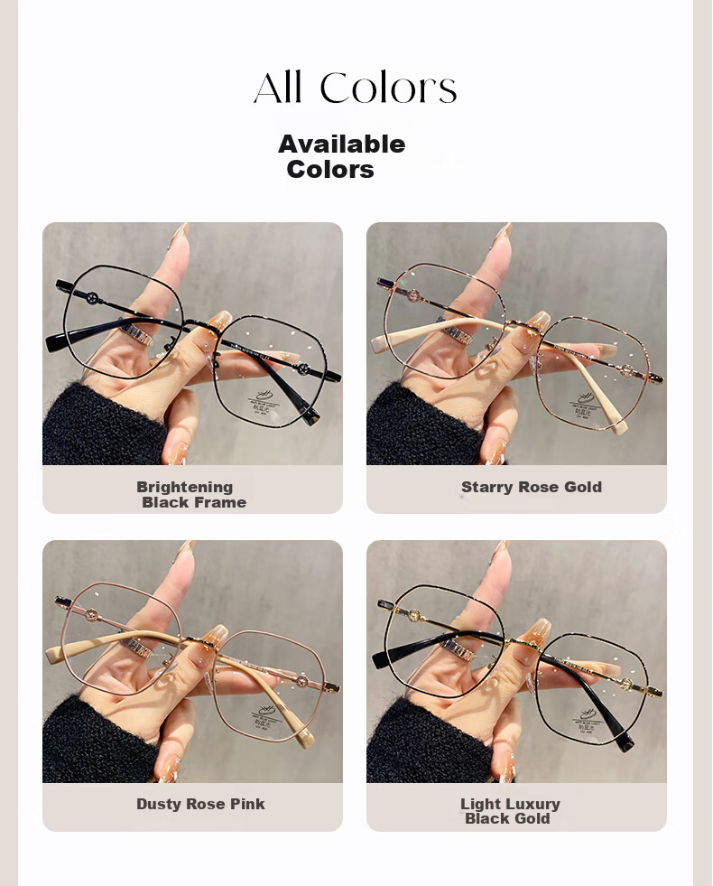 FONHCOO Fashion High-End Reading Glasses for Women Official Genuine Blue Light Blocking HD Stylish Youthful Presbyopia Glasses Female Model 11