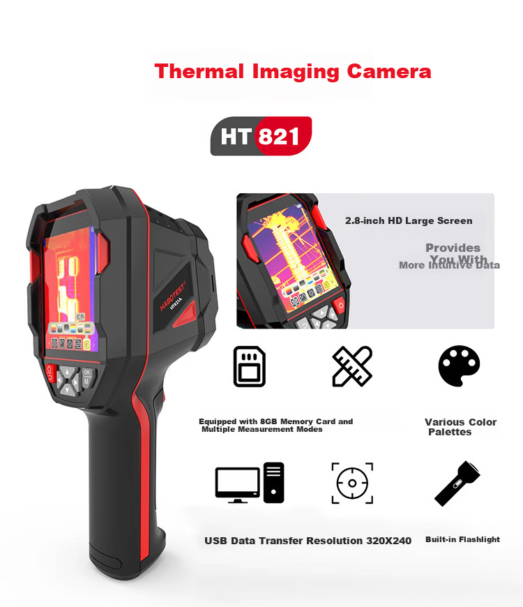 HABOTEST Huabo Mobile Thermal Imager Infrared Thermal Detection Temperature Measurement Outdoor Handheld Thermal Imager HT821A 2