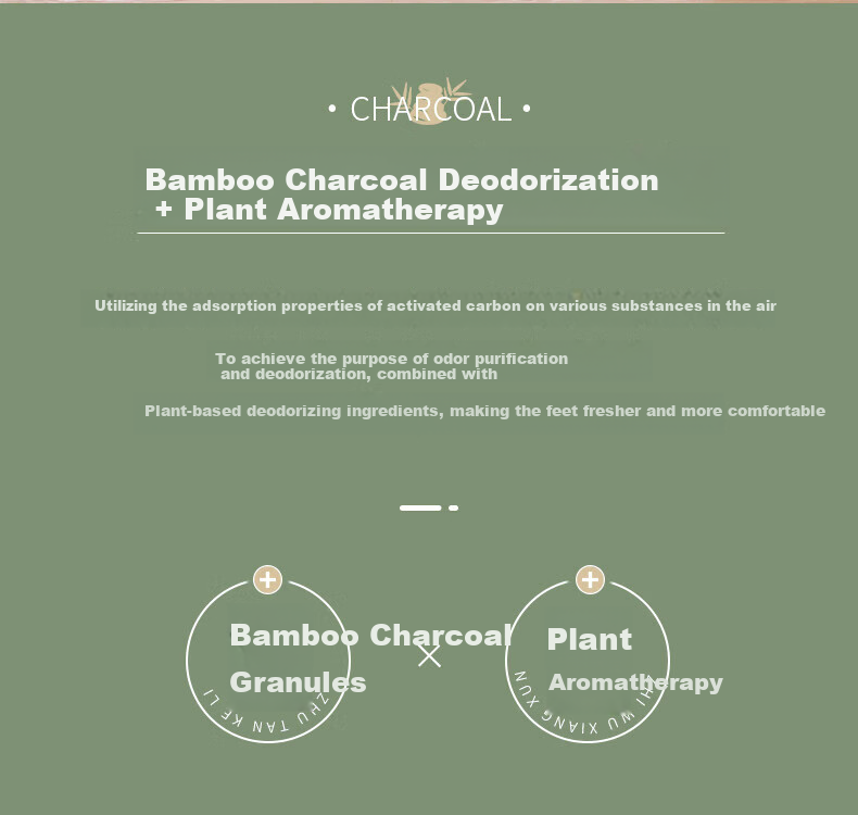 Bonnie Family Men's Antibacterial Bamboo Charcoal Deodorizing Breathable Sweat-Absorbing Anti-Friction Insoles for Leather Shoes Summer 3