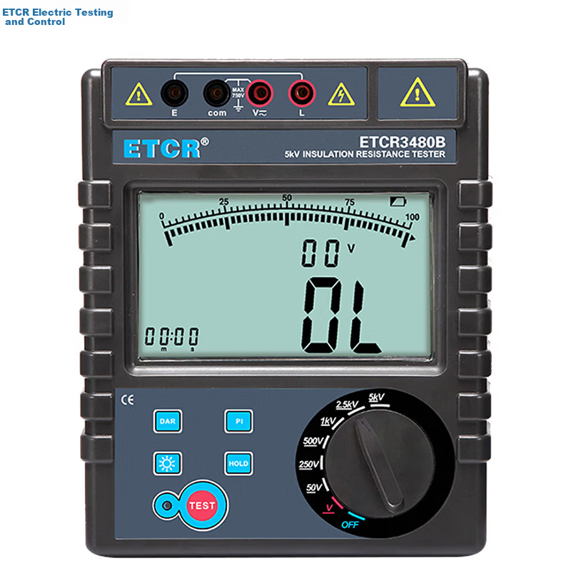 Irith ETCR3480B Insulation Resistance Tester Digital Megohmmeter 5000V Insulation Resistance Tester with Absorption Ratio