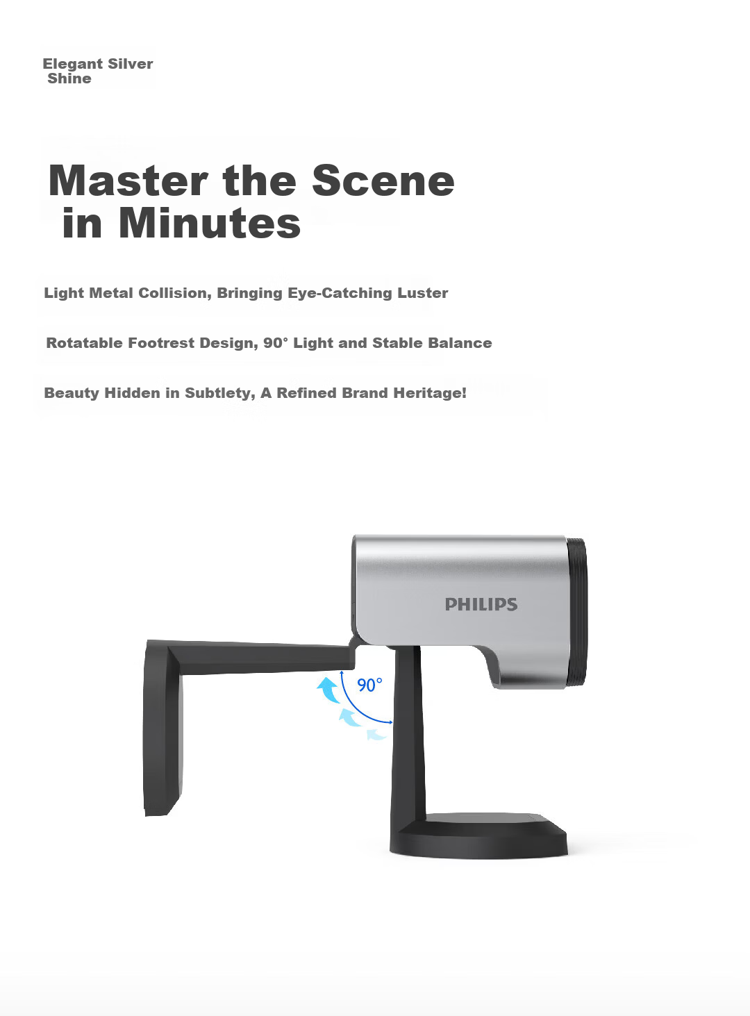 PHILIPS PSE 0520 Desktop Stand 2K Video Conference Camera with Autofocus Wide-Angle Lens and Built-in Noise-Cancelling Microphone for Online Classes and Meetings 8