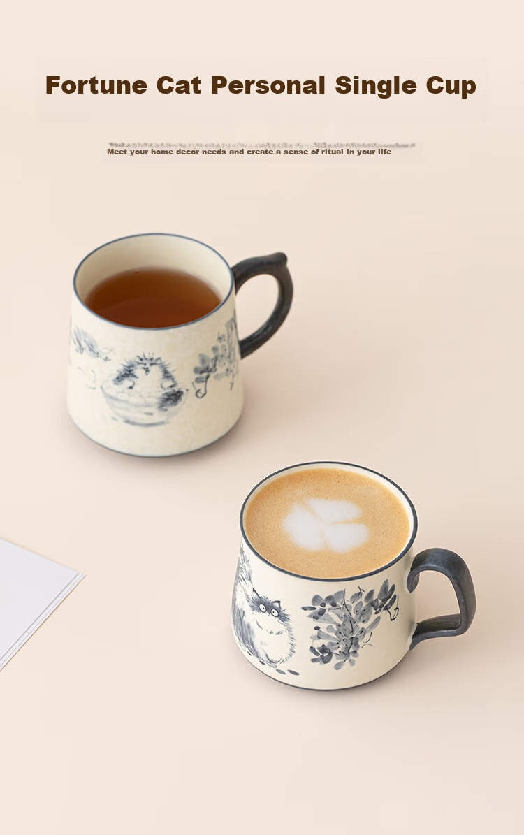 ZEROKY CLAN Ceramic Coffee Mug 360ml Home Office Milk Cup for Men and Women Single Gift Cup 2