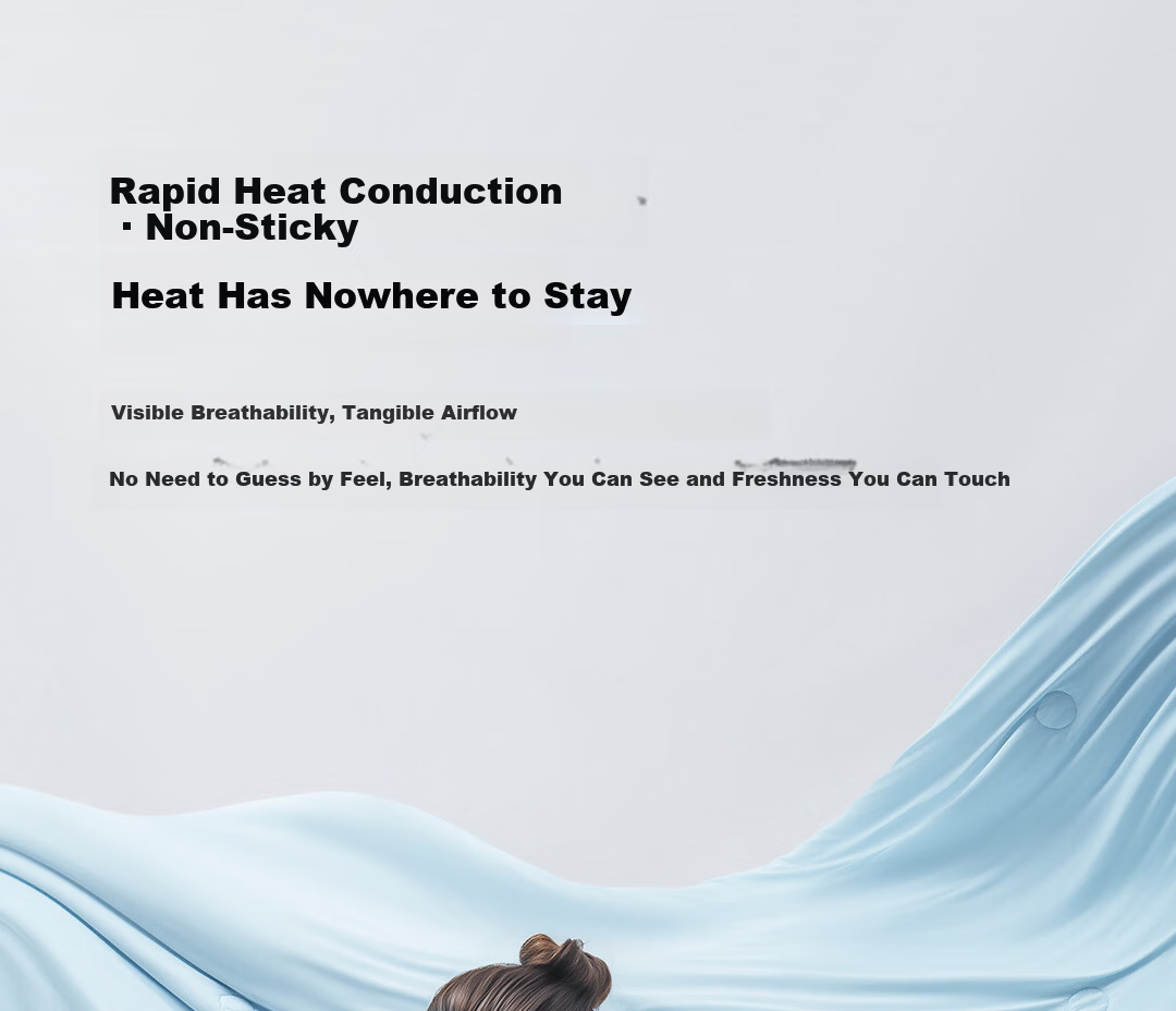 Deep Sleep Cooling Air Conditioning Quilt Ice Silk Lyocell Summer Quilt Class A Machine Washable 150*200cm Smoke Blue 15