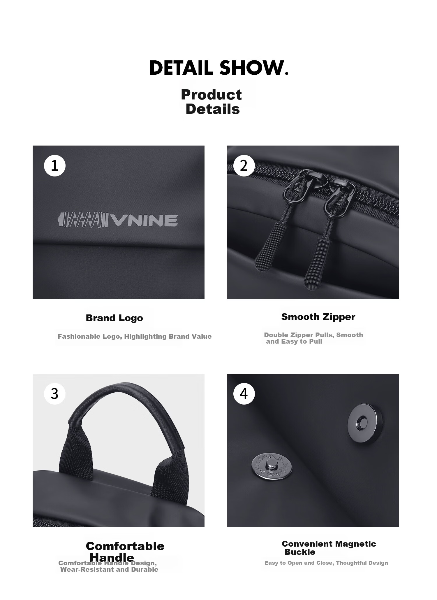 V.NINE Men's Chest Bag Crossbody Casual Shoulder Bag 10.9-inch iPad Phone Outdoor Sports Cycling Bag for Women 15