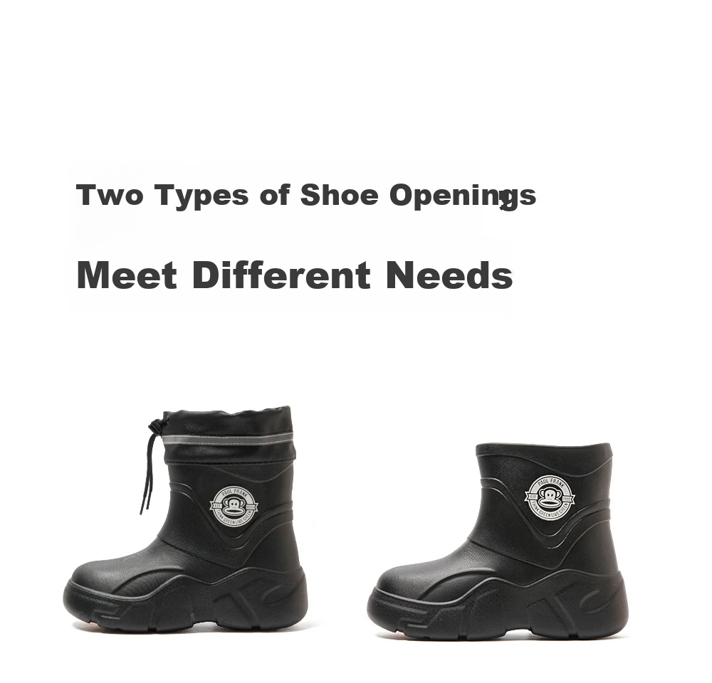 Paul Frank Professional Non-Slip Chef Shoes Outdoor EVA Rain Shoes Delivery Rider Water Shoes Fishing Rubber Shoes Black Size 41 3