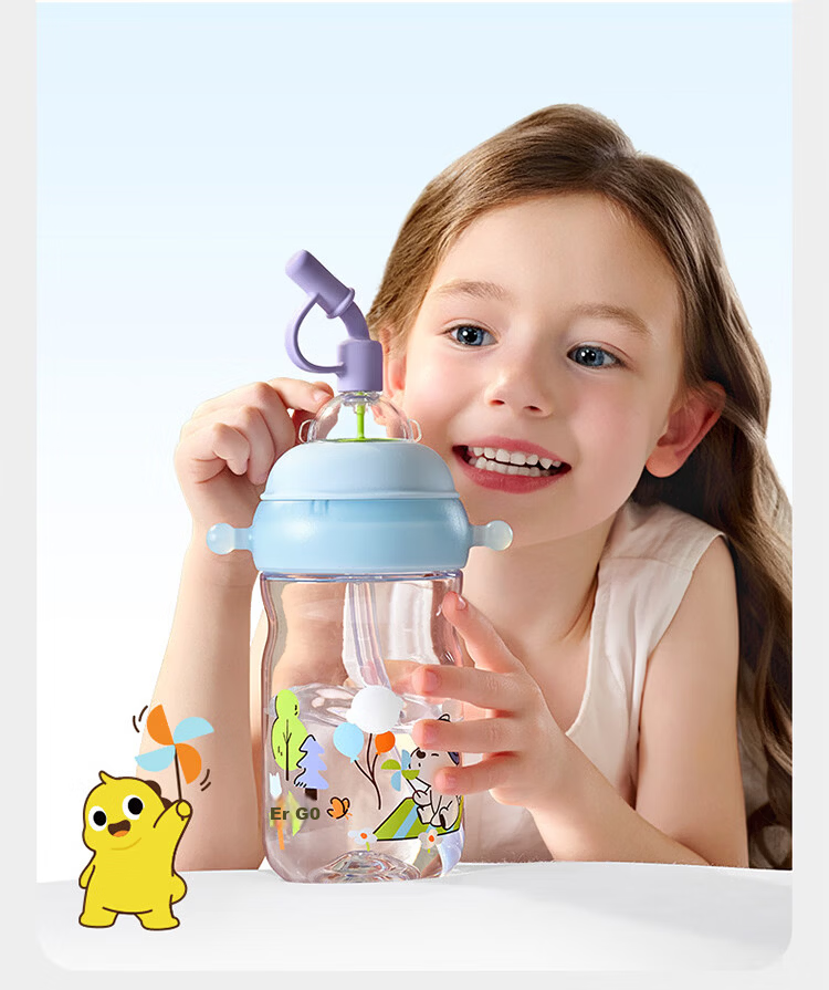 Babycare Children's Straw Cup Toddler Kindergarten Anti-Drop Portable Water Bottle 500ml School Use 2 Years+ 11