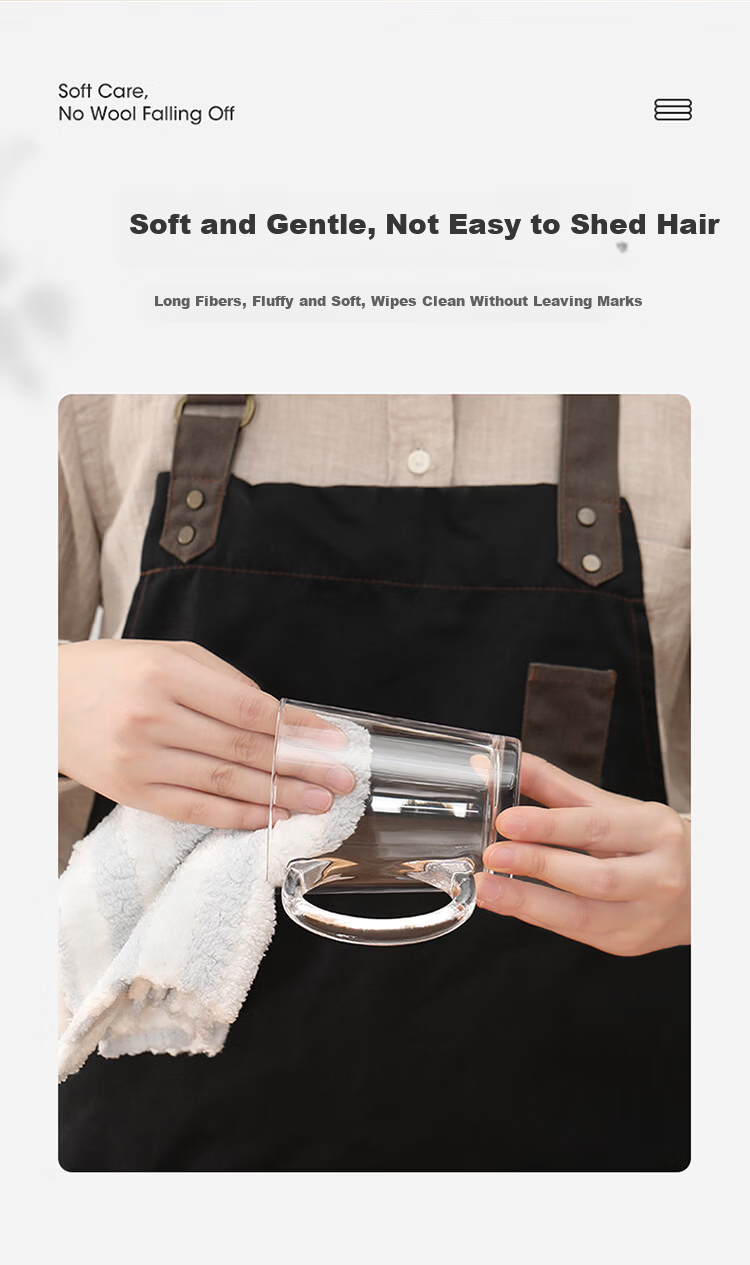 Melia Dishwashing Cloth Oil-Resistant Kitchen Cleaning Cloth 28x28cm 8-Pack Lint-Free Thickened Dishcloth Brush Tool 6
