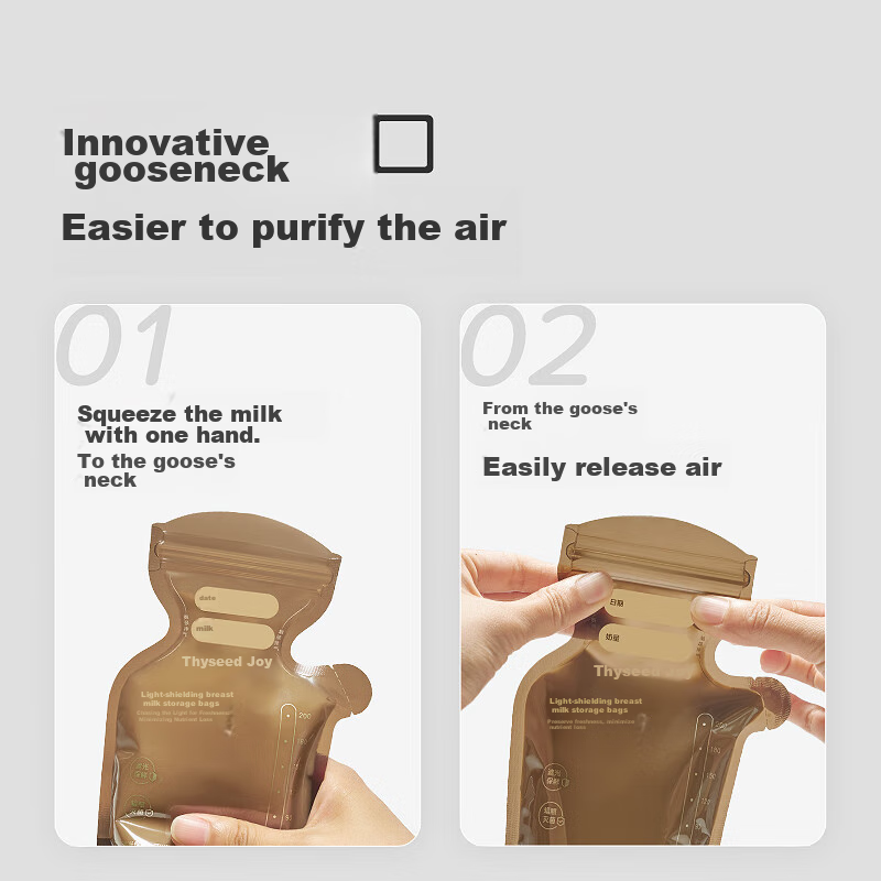 Shixi Light-Proof Breast Milk Storage Bags, Disposable Small Size, for Storing Breast Milk And Formula, 200ml*30 Pieces
