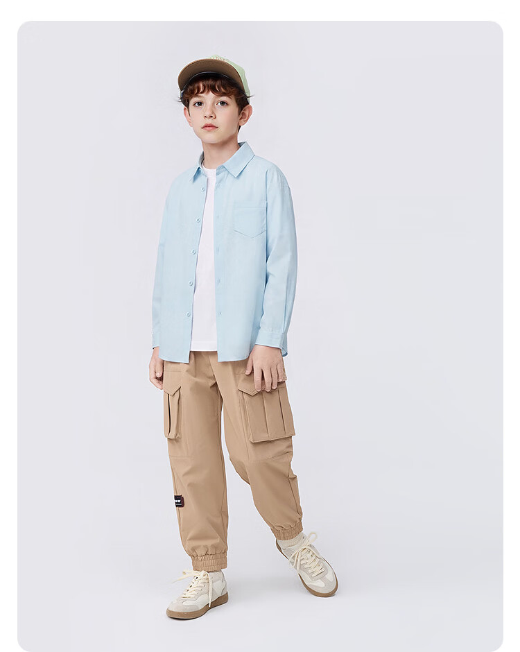 Balabala Kids Shirt Children's Long Sleeve Summer 2026 New Solid Color Sun Protection Quick-Dry Cooling Top for Boys and Girls 28