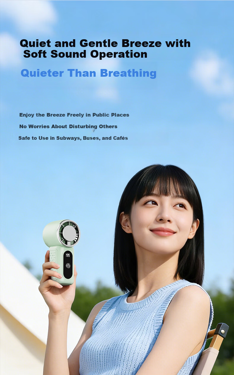 KOVOL 199-Level Ice Compress + Cooling Mini Air Conditioner Handheld Fan Semiconductor Silent Mini USB Rechargeable Portable Desktop Office Student Dorm Cooling Device 11