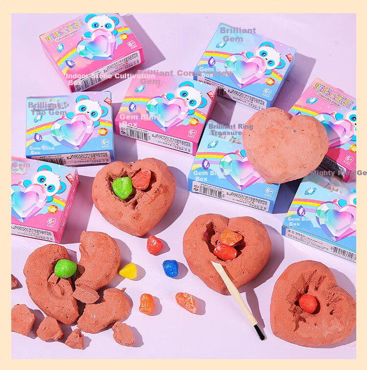 Lankupa Dazzling Gemstone Blind Box Archaeological Excavation Toy, Student Prize, Kindergarten Class Sharing Small Gift, Birthday Present 2