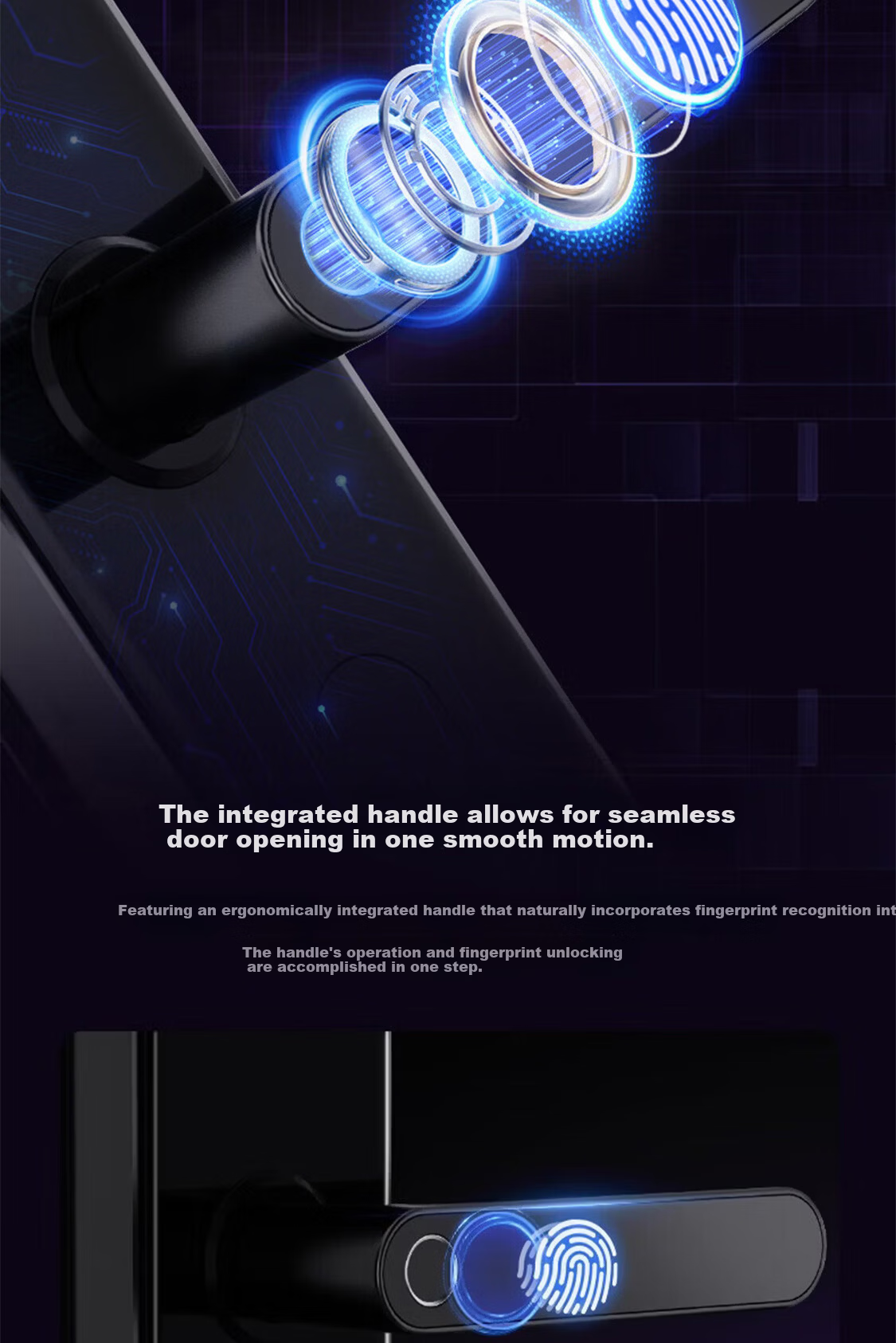 KAADAS Smart Door Lock Face Recognition Peephole Surveillance Camera Fingerprint Home Security Smart Lock Q6 FV Upgrade Model 6
