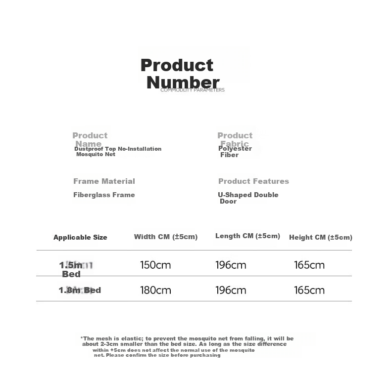 MUJI Type A No-Installation Anti-Fall Mosquito Net Double Door Folding Mongolian Tent Mosquito Net for 1.5x2m Bed [Dense Mesh] 13