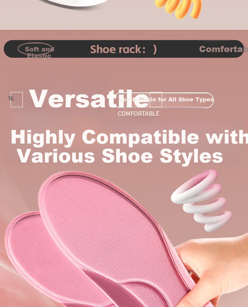 Energetic Rebound Women's Insoles Sweat-Absorbing Odor-Resistant Breathable Comfortable Long-Standing Soft Cushioned Anti-Foot Pain Military Training Size 35 15