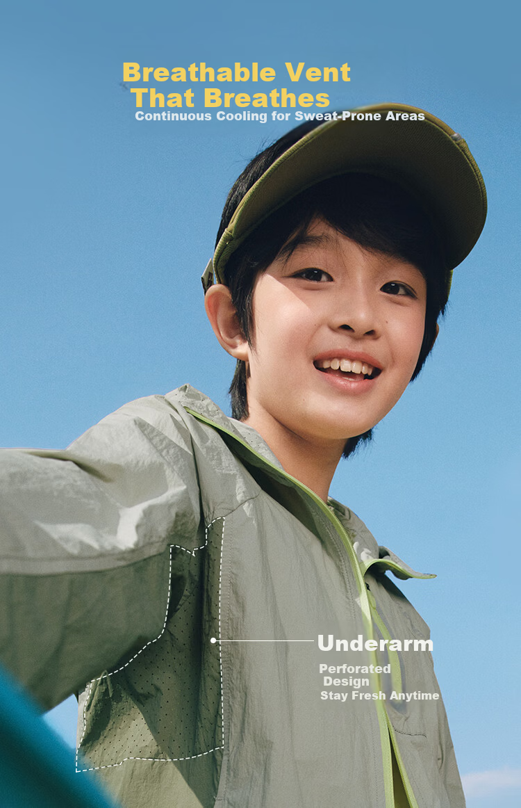 Balabala Kids Sun Protection Jacket Boys Girls Summer 2026 Lightweight Cooling UPF100+ 6