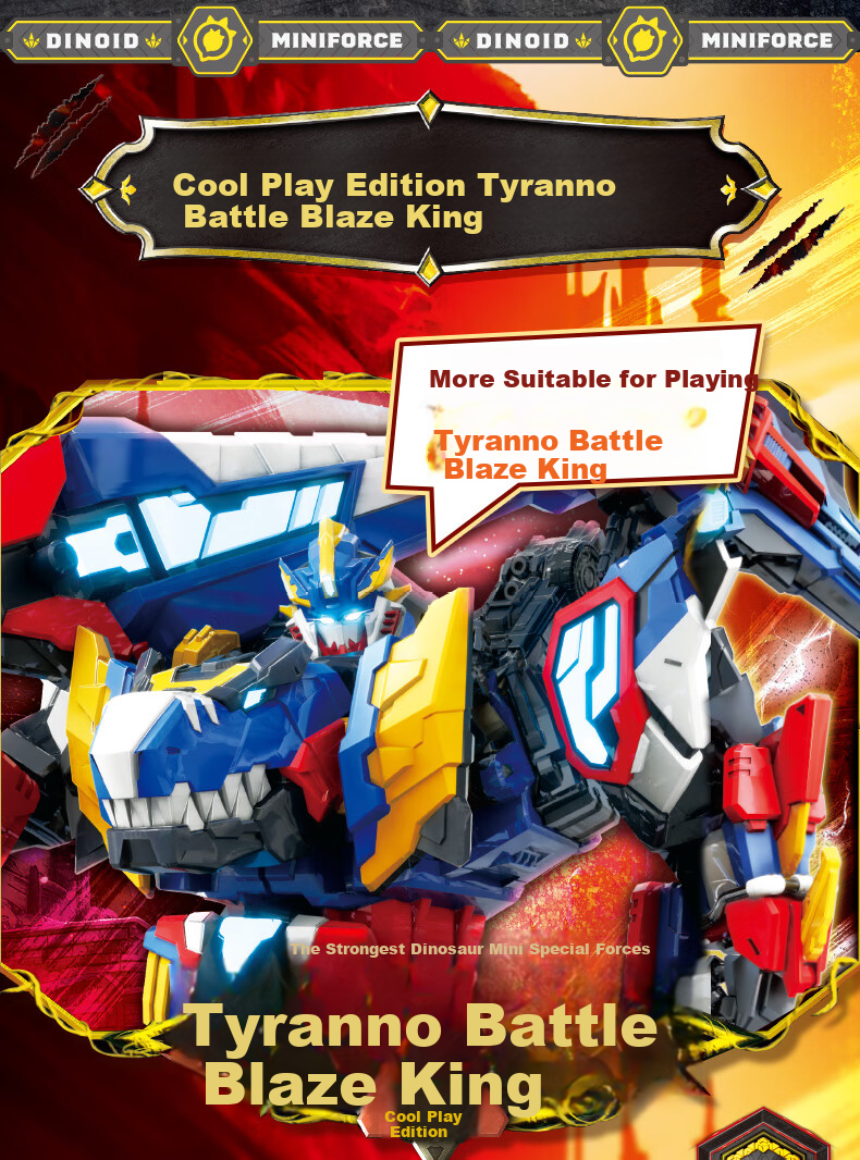 Mini Force X Ice Blade Sabertooth Tiger Season 8 Strongest Dinosaur 3-Form Combination Left Foot Armor Transforming Robot Toy 13