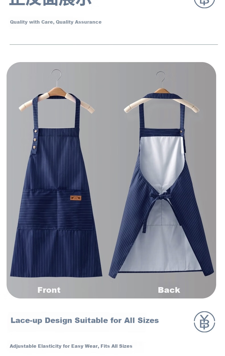 Bingyou Premium Master Edition Apron Waterproof Oil-Resistant Workwear Kitchen Restaurant Home Use Popular Cooking Apron 6