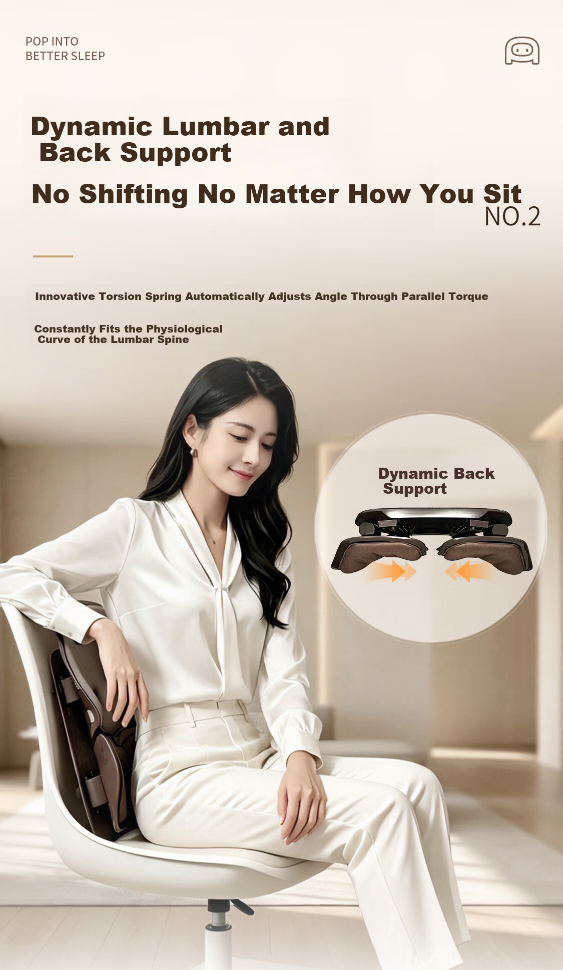 Bubble Car Lumbar Support Cushion Ergonomic Backrest Office Seat Long Sitting Essential Father's Day Gift 5