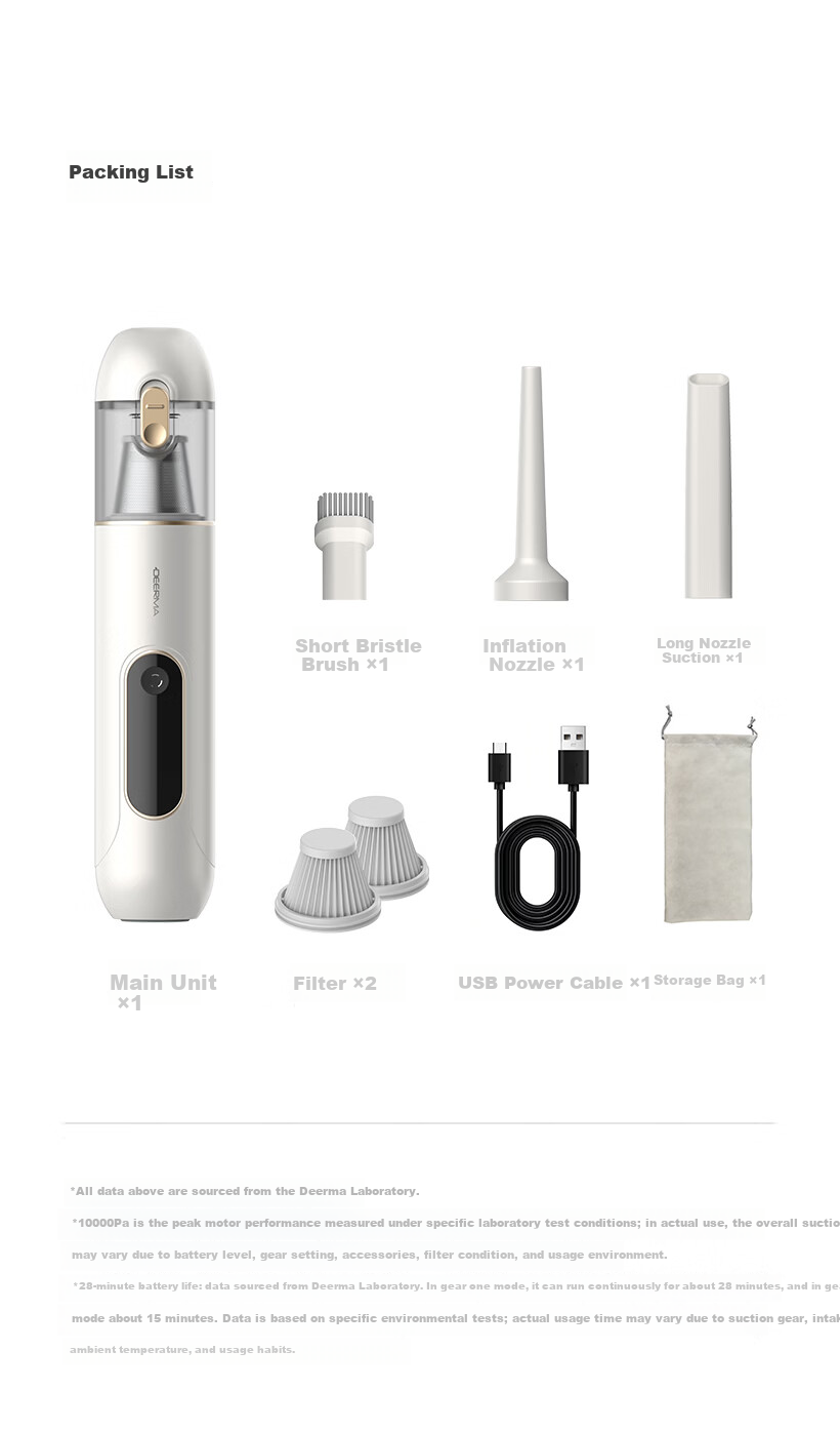 Deerma XC02 Handheld Wireless Car Vacuum Cleaner Cordless High Suction Blower and Vacuum for Home Desktop Window Sill Pet Dust Removal 23