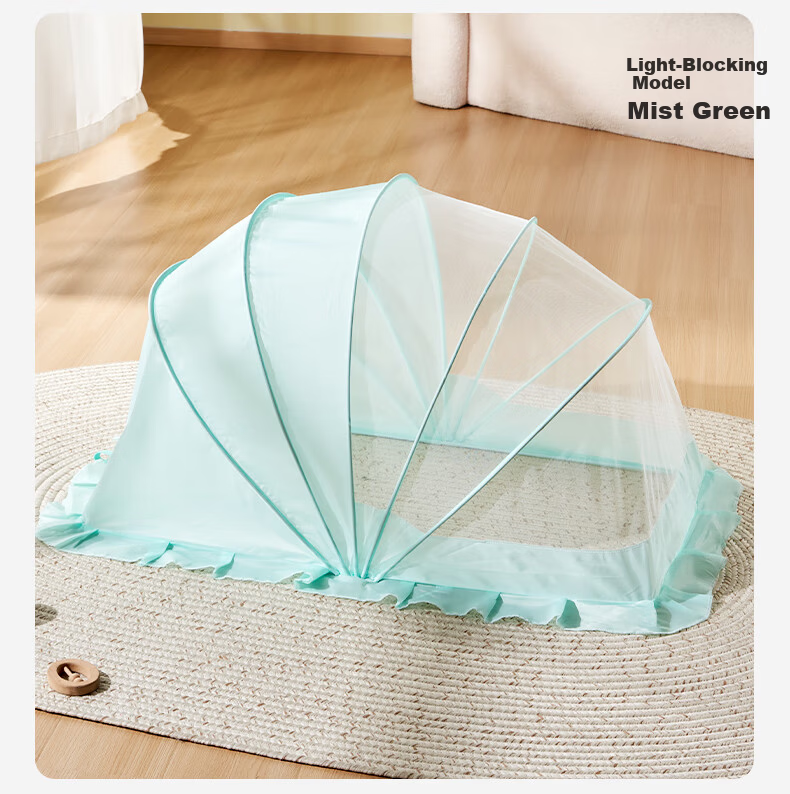 OUYUN Baby Mosquito Net Portable Foldable Newborn Anti-Mosquito Cover Mongolian Tent Baby Crib Mosquito Net Swan Planet Large Size 21