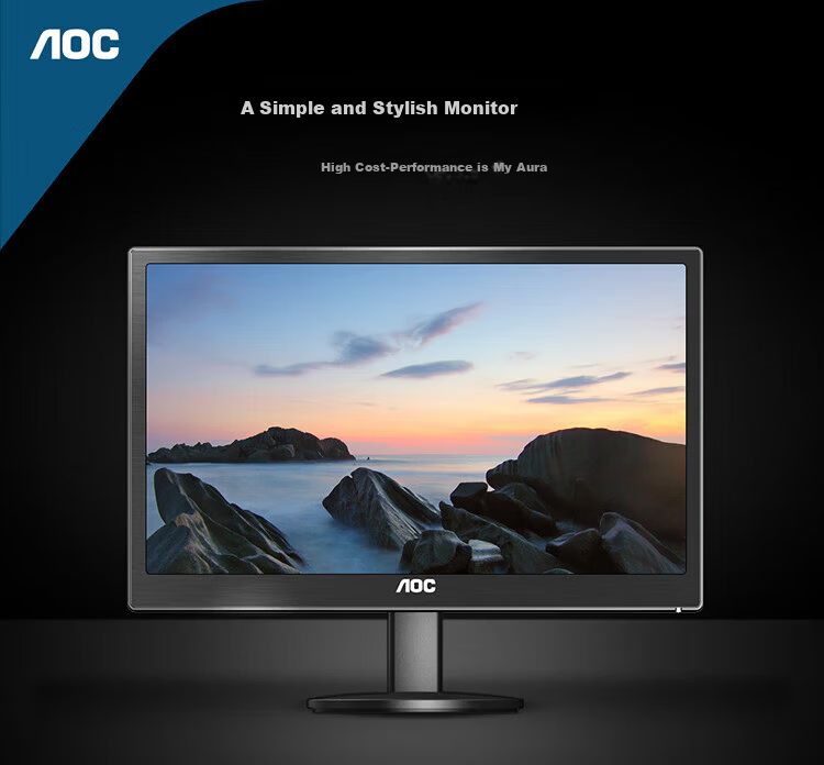 AOC E1670SWUE 15.6-inch Wall-Mountable LED Backlit Energy-Saving Business Office Monitor Black Corporate Use 1