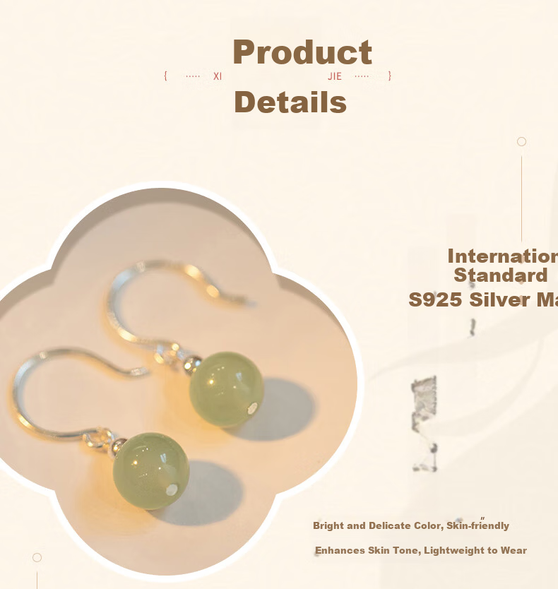 Chinese Jewelry Silver Hetian Jade Stud Earrings for Women 2026 New Commemorative Chinese Style Drop Earrings Premium Birthday Gift for Girlfriend 4