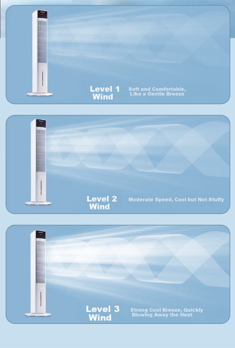 CHANGHONG Home Air Cooler Fan Voice-Controlled Cooling Fan Single Cooling Humidifying Electric Fan Standing Water Cooling Tower Fan High Wind Power Bladeless Cooling Fan Portable Mini Air Conditioner  6