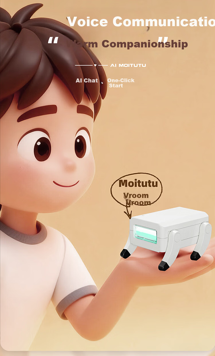 MOITUTU Intelligent Robot Dog Electronic Pet Desktop Companion AI Robot Toy Birthday Holiday Gift 3